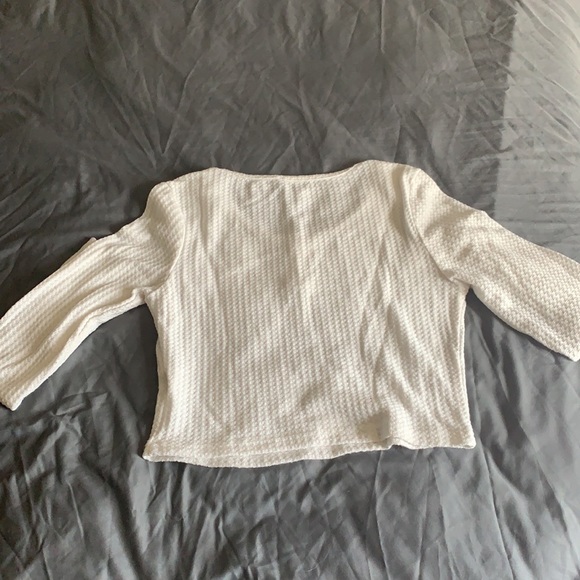 White cropped long-sleeve - Picture 2 of 2